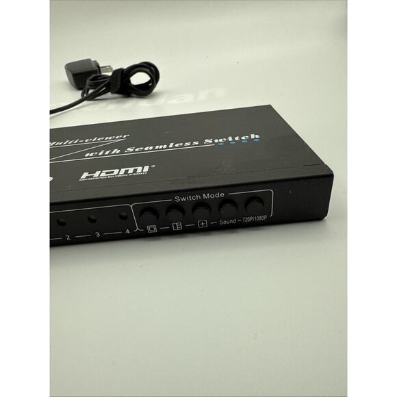 Goronya HDMI 4x1 Quad Multi-viewer with Seamless Switcher with remote - Picture 5 of 11